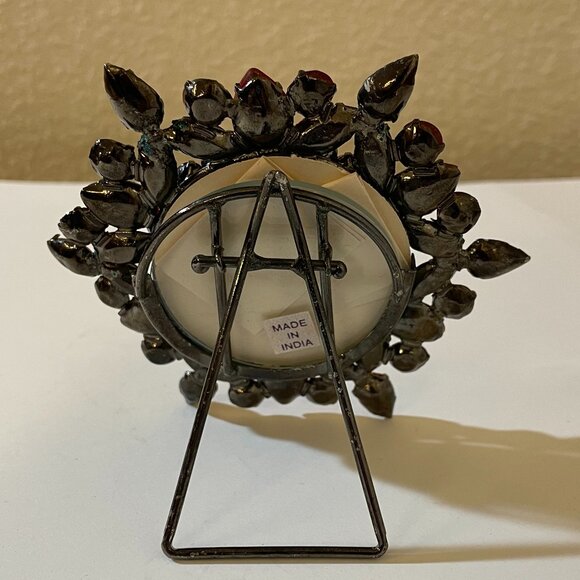 Ruby Jewel Beaded Frame on Stand - Picture 3 of 5